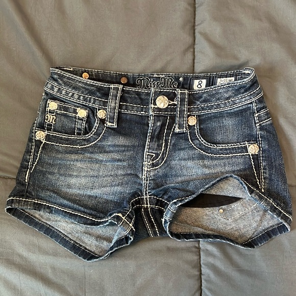 Miss Me Other - Miss Me Children’s Rhinestone Pocket Shorts Size 8